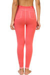 Zivame PowerStretch Toning Denim finished Leggings-Red — thumbnail 3