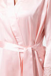 Adorenite Relaxed Fit Satin Nightwear + Robe - Pink — thumbnail 6