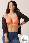 Zivame Feather Light Push Up Wired 3/4th Coverage T-Shirt Bra-Salmon Pink — thumbnail 1
