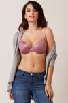 Zivame Feather Light Push Up Wired 3/4th Coverage T-Shirt Bra-Wistful Mauve — thumbnail 3