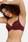 Marks & Spencer Padded Wired Full Coverage T-Shirt Bra - Bordeaux — thumbnail 3