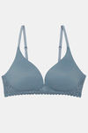 Marks & Spencer Padded Non-Wired Full Coverage Lace Bra - Grey Blue — thumbnail 2