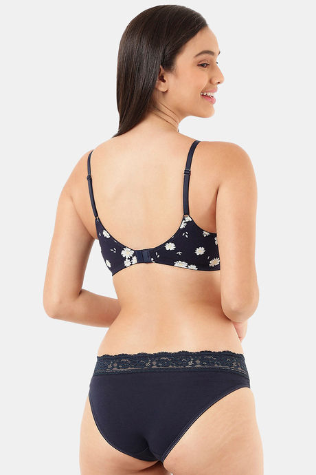 Marks & Spencer Padded Non-Wired Full Coverage T-Shirt Bra - Navy — image 3