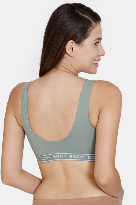 Marks & Spencer Padded Non Wired Full Coverage Cami Bra - Dusty Green — image 2