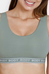 Marks & Spencer Padded Non Wired Full Coverage Cami Bra - Dusty Green — thumbnail 4