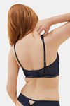 Marks & Spencer Padded Non-Wired Full Coverage Bralette -Navy — thumbnail 3