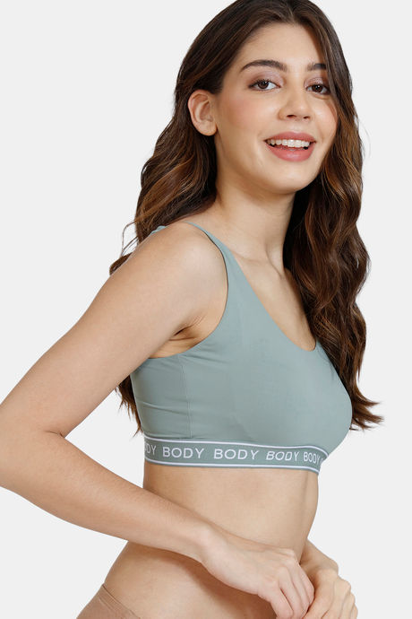 Marks & Spencer Padded Non Wired Full Coverage Cami Bra - Dusty Green — image 2