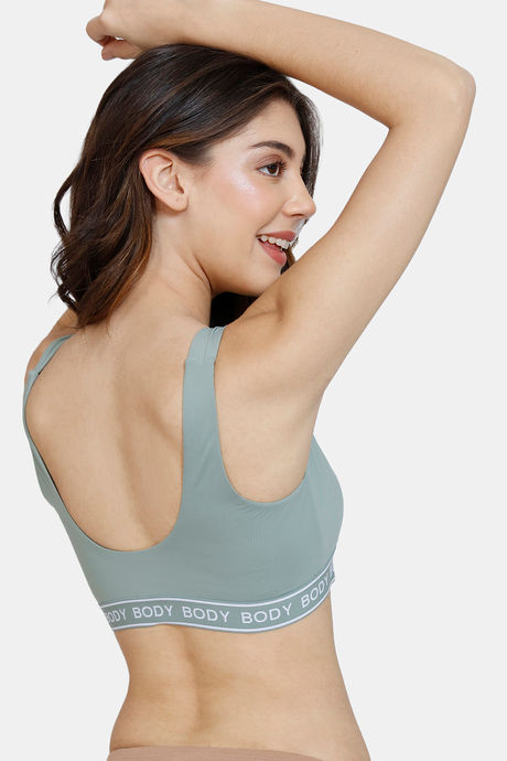 Marks & Spencer Padded Non Wired Full Coverage Cami Bra - Dusty Green — image 3