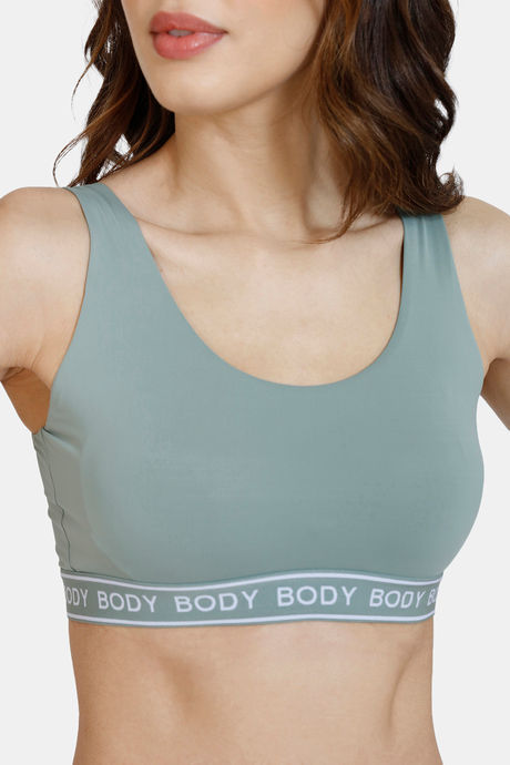 Marks & Spencer Padded Non Wired Full Coverage Cami Bra - Dusty Green — image 4
