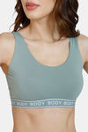 Marks & Spencer Padded Non Wired Full Coverage Cami Bra - Dusty Green — thumbnail 4