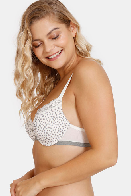 Marks & Spencer Single Layered Non Wired Full Coverage Cami Bra - Medium Grey Mix — image 3