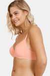 Marks & Spencer Single Layered Non Wired Full Coverage Cami Bra - Peach — thumbnail 3
