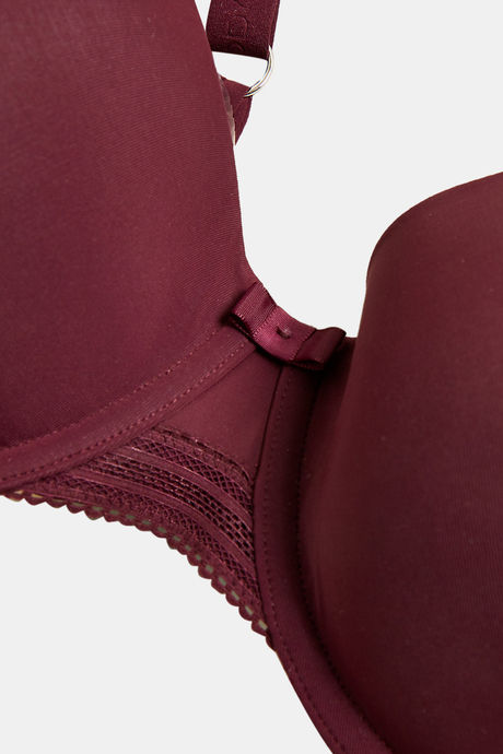 Marks & Spencer Padded Wired Full Coverage T-Shirt Bra  - Bordeaux — image 2