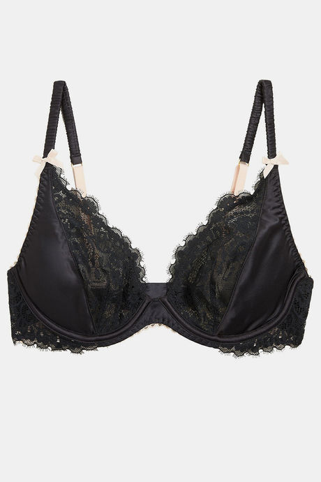 Marks & Spencer Padded Wired Full Coverage Lace Bra - Black — image 4
