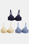 Marks & Spencer Padded Wired Full Coverage T-Shirt Bra - Navy Mix — thumbnail 1