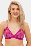 Marks & Spencer Lightly Lined Non-Wired Full Coverage Bralette - Fuchsia — thumbnail 1
