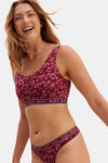 Marks & Spencer Lightly Lined Non-Wired Full Coverage Cami Bra - Dark Raspberry  — thumbnail 3