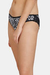 Marks & Spencer Low Rise Three-Fourth Coverage Bikini Panty - Black Mix — thumbnail 4
