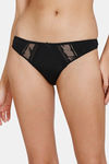 Marks & Spencer Low Rise Three-Fourth Coverage Bikini Panty - Black Mix — thumbnail 2