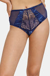 Marks & Spencer High Rise Three-Fourth Coverage Bikini Panty - Navy Mix — thumbnail 1