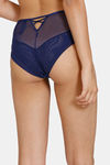 Marks & Spencer High Rise Three-Fourth Coverage Bikini Panty - Navy Mix — thumbnail 2