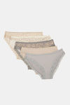 Marks & Spencer Low Rise Half Coverage Bikini Panty (Pack of 5) - Multicolor — thumbnail 1