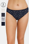 Marks & Spencer Medium Rise Three-Fourth Coverage Hipster Panty (Pack of 5) - Multicolor — thumbnail 1