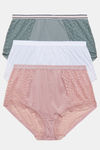 Marks & Spencer High Rise Full Coverage Hipster Panty (Pack of 3) - Multicolor — thumbnail 1