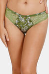 Marks & Spencer Low Rise Three-Fourth Coverage Bikini Panty - Green Mix — thumbnail 1