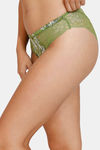 Marks & Spencer Low Rise Three-Fourth Coverage Bikini Panty - Green Mix — thumbnail 3