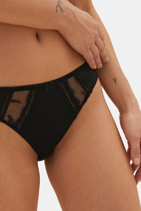 Marks & Spencer Low Rise Full Coverage Bikini Panty (Pack of 5) - Black Mix        — image 3