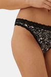 Marks & Spencer Low Rise Thong Panty (Pack of 3) - Black Mix     — thumbnail 4
