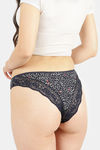 Marks & Spencer Low Rise Half Coverage Thong Panty (Pack of 5) - Navy Mix         — thumbnail 3