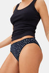 Marks & Spencer Full Coverage High Rise Hipster Panty - Navy Mix — thumbnail 2
