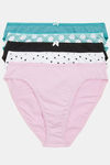Marks & Spencer Medium Rise Full Coverage Hipster Panty (Pack of 5) - Multicolor — thumbnail 1