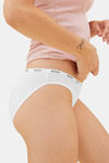 Marks & Spencer Low Rise Full Coverage Bikini Panty (Pack of 4) - Black & White — thumbnail 3