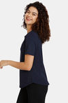 Marks & Spencer Plain Round Neck T-Shirt - Navy — thumbnail 2