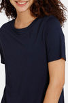 Marks & Spencer Plain Round Neck T-Shirt - Navy — thumbnail 5