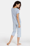 Marks & Spencer Printed Regular Fit Pyjama Set - Blue Mix — thumbnail 3