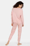 Marks & Spencer Pure Cotton Love Heart Pyjama Set - Pink Mix — thumbnail 3