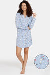 Marks & Spencer Snoopy Cotton Rich Nightshirt - Medium Blue — thumbnail 1