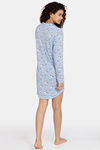 Marks & Spencer Snoopy Cotton Rich Nightshirt - Medium Blue — thumbnail 3