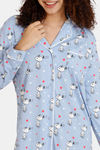 Marks & Spencer Snoopy Cotton Rich Nightshirt - Medium Blue — thumbnail 5