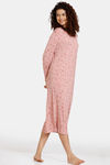Marks & Spencer Star Print Long Viscose Nightdress - Antique Rose — thumbnail 2