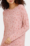 Marks & Spencer Star Print Long Viscose Nightdress - Antique Rose — thumbnail 5