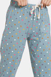 Marks & Spencer Cotton Spot Print Cuff Joggers - Petrol Mix — thumbnail 5