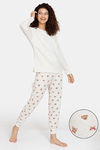 Marks & Spencer Cotton Rich Cat And Dog Print Pyjama Set - Oatmeal Mix — thumbnail 1