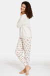 Marks & Spencer Cotton Rich Cat And Dog Print Pyjama Set - Oatmeal Mix — thumbnail 2