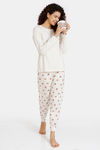 Marks & Spencer Cotton Rich Cat And Dog Print Pyjama Set - Oatmeal Mix — thumbnail 4
