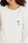 Marks & Spencer Cotton Rich Cat And Dog Print Pyjama Set - Oatmeal Mix — thumbnail 5